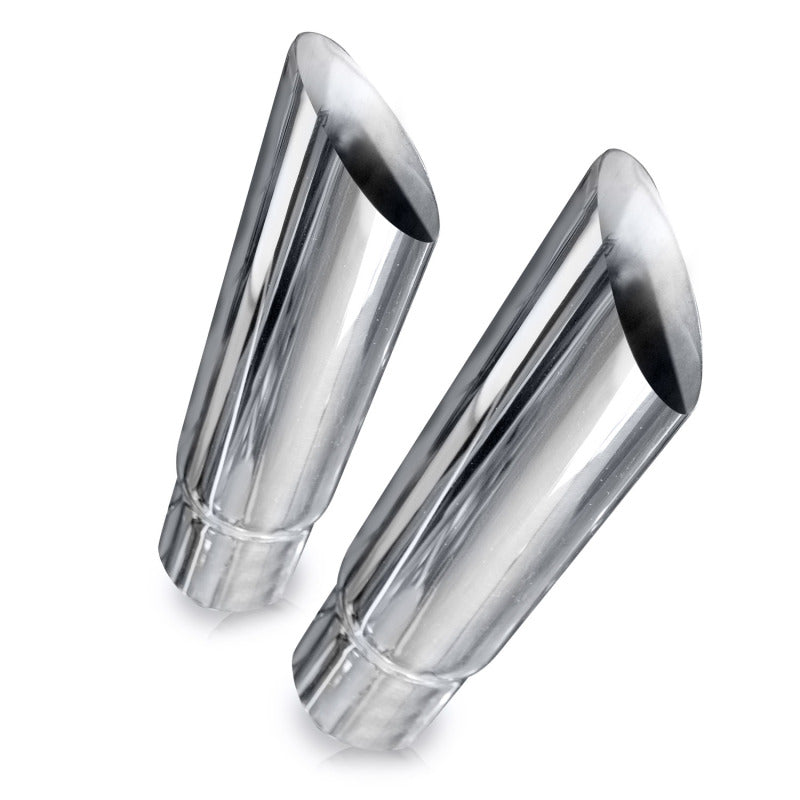 Stainless Works Angle Cut Resonator Tips 2 1/4in ID Inlet 3in Body 770225 770225 Photo - Primary