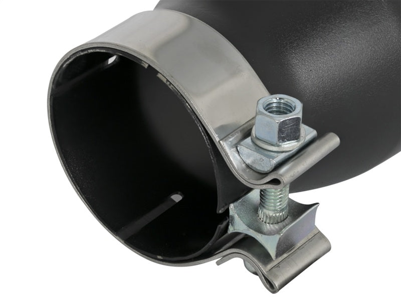 aFe MACH Force-Xp 3 in 409 Stainless Steel Exhaust Tip Black (Left Side) 3 49T30452-B09 Photo - Unmounted
