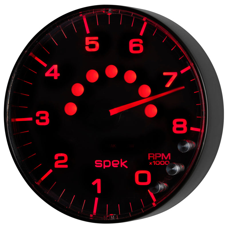 Autometer Gauge, Tachometer, 5", 8k Rpm, w/Shift Light & Peak Mem, Black/Black P238328 User 7