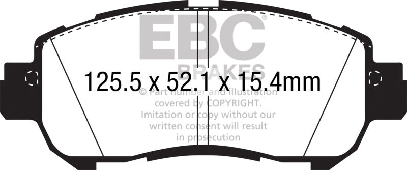 EBC 18+ Nissan Kicks 1.6L Ultimax Front Brake Pads UD2038 UD2038 Photo - Primary