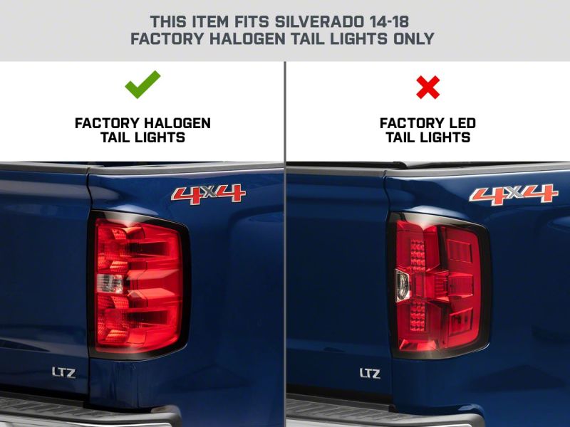 Raxiom 14-18 Chevrolet Silverado 1500 LED Taillights w/ SEQL Turn Signals- Blk Housing (Clear Lens) S114457 S114457 Photo - Close Up