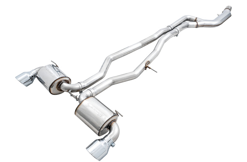 AWE 2020 Toyota Supra A90 Non-Resonated Touring Edition Exhaust - 5in Chrome Silver Tips 3020-32058 3020-32058 Photo - Primary