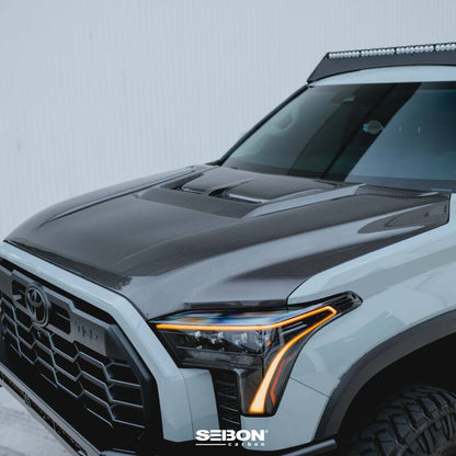 Seibon 22-24 Toyota Tundra / 23-24 Toyota Sequoia RR-Style Carbon Fiber Hood HD23TYTU-RR HD23TYTU-RR User 1