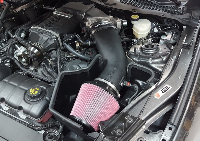 JLT 15-17 Ford Mustang GT (w/Roush/VMP Supercharger) Blk Tex CAI Kit w/Red Filter - Tune Req CAI-FMGRS-15 CAI-FMGRS-15 Photo - Primary