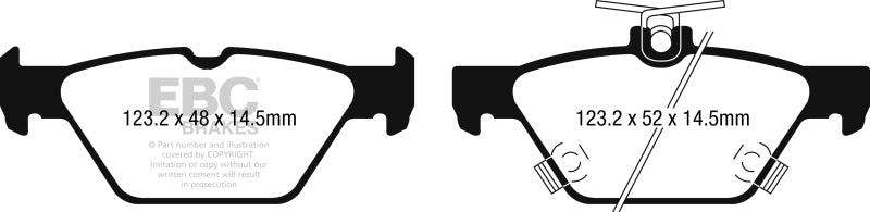 EBC 15-17 Subaru Outback / Legacy Greenstuff 2000 Series Sport Rear Brake Pads DP22257 DP22257 Photo - Primary