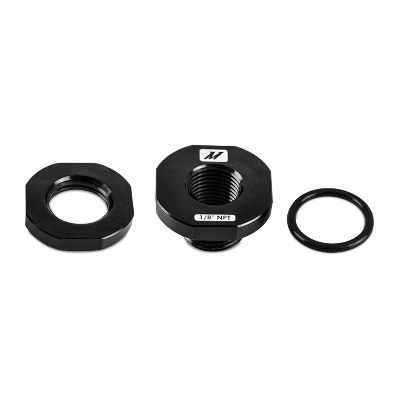 Mishimoto 1/8in NPT CNC-Machined Nozzle Mount Adapter - Black MMFT-NZL-18BK MMFT-NZL-18BK Photo - Primary