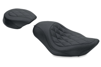 Mustang Motorcycle Mustang 04-21 Harley Sportster Wide Tripper Solo Seat Diamond Stitch - Black 76728 76728 Photo - Primary