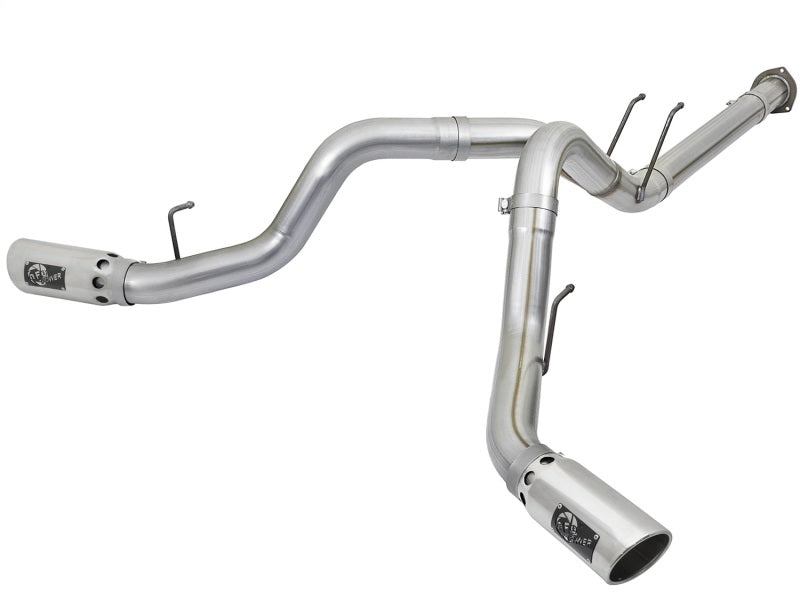 aFe ATLAS 4in Aluminized Steel DPF-Back Exhaust System w/Polished Tip Ford 49-03092-P Photo - Primary