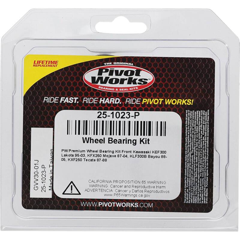 Pivot Works Kawasaki Wheel Bearing Kit Premium Bearings 25-1023-P 25-1023-P Photo - Primary