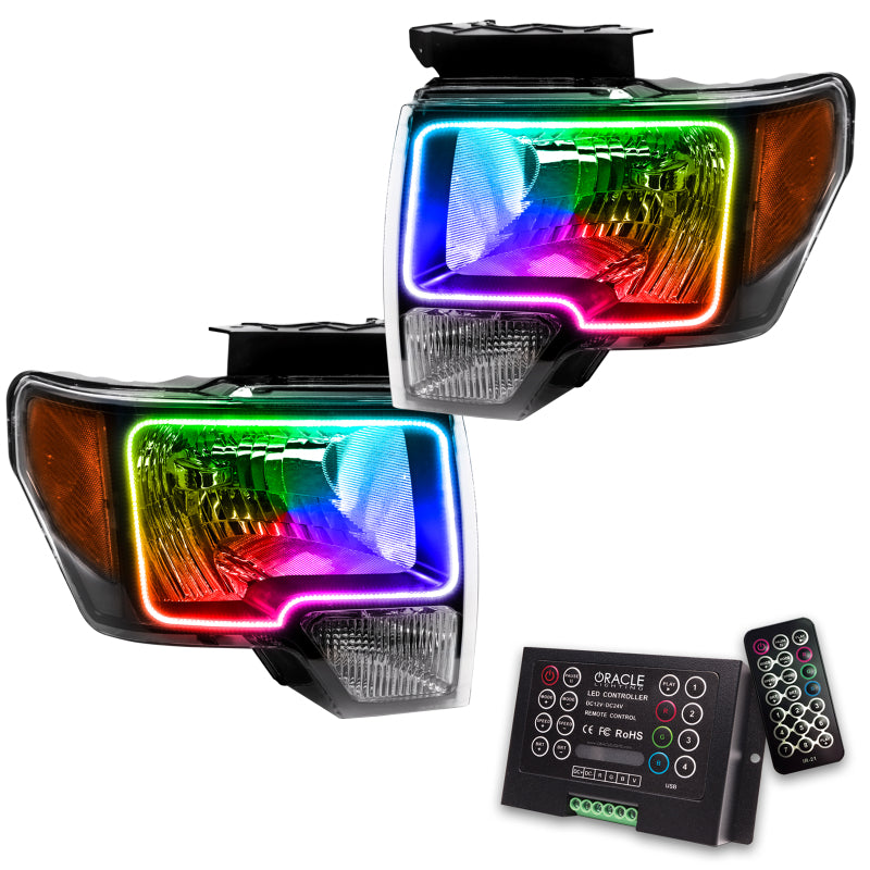 ORACLE Lighting Oracle 09-14 Ford F-150 LED HL - Black - ColorSHIFT w/ 2.0 Controller 7188-333 7188-333 Photo - Primary