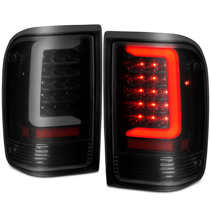 ANZO 1993-1997 Ford  Ranger LED Tail Lights w/ Light Bar Black Housing Clear Lens 311360 311360 User 1