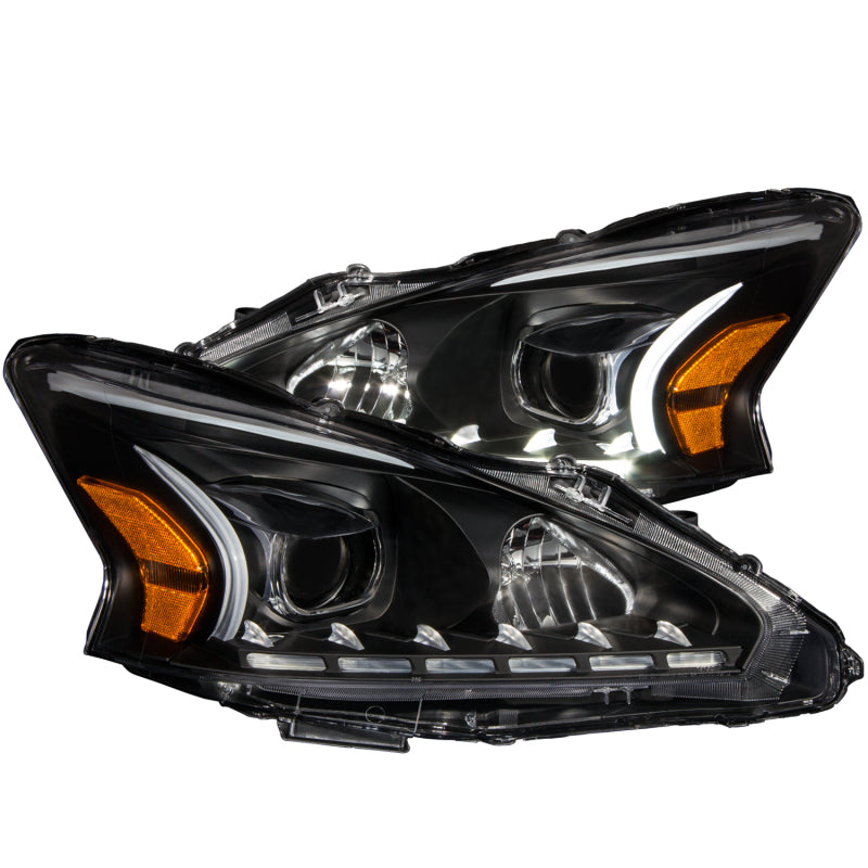 Anzo 2013-2014 Nissan Altima Projector Headlights w/PlankStyle Design Black 121500 Photo - Primary