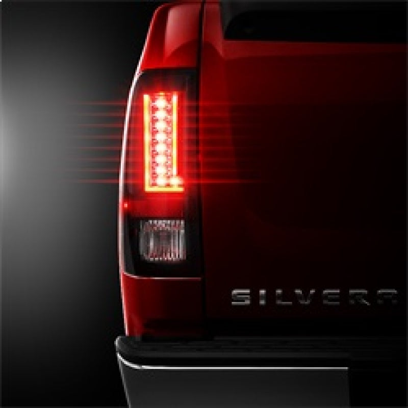 Spyder 07-13 Chevy Silverado (Exc 2010 Model) Verison 2 LED Tail Lights ALT-YD-CS07V2-LED-BSM 5082626 5082626 Photo - Mounted