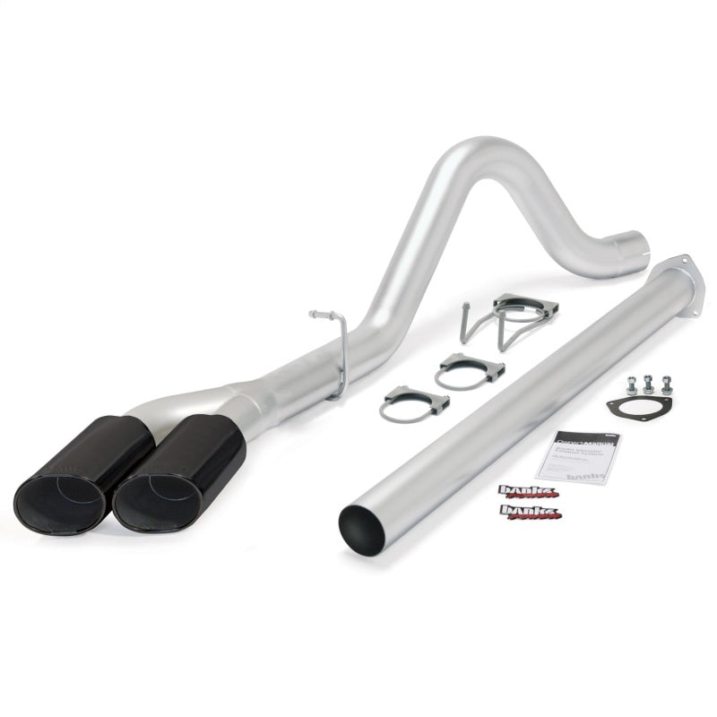 Banks Power 15-16 Ford 6.7L F250-350-450 CCSB/CCLB Monster Exh Sys - Single Dual Exh w/ Black Tip 49793-B 49793-B Photo - Primary
