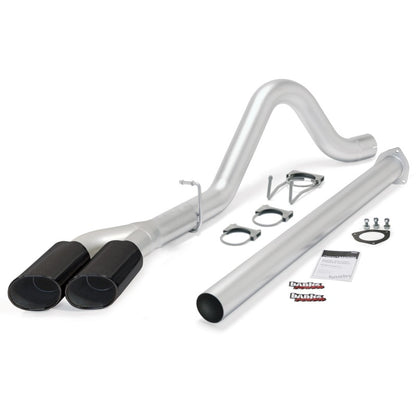 Banks Power 15-16 Ford 6.7L F250-350-450 CCSB/CCLB Monster Exh Sys - Single Dual Exh w/ Black Tip 49793-B 49793-B Photo - Primary