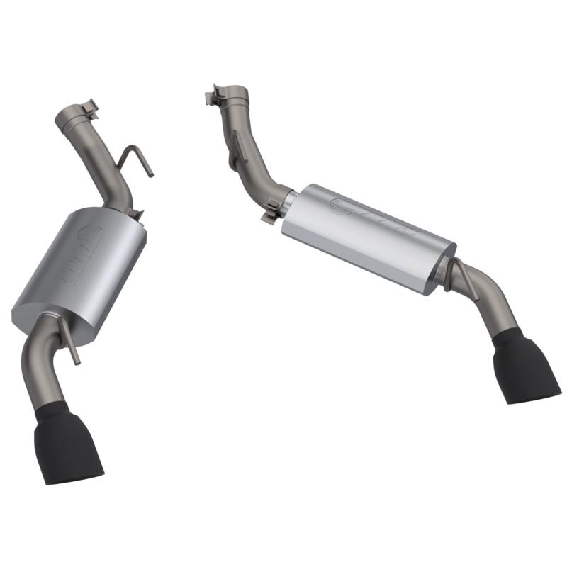 QTP 16-18 Chevrolet Camaro SS 6.2L 304SS AR3 Axle Back Exhaust w/4.5in Black Dual Tips 600116B 600116B Photo - Primary