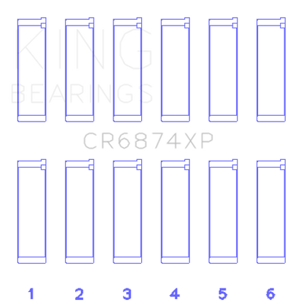 King Engine Bearings King Subaru EZ30/EZ30D (Size STDX) Performance Rod Bearing Set CR6874XPSTDX CR6874XPSTDX Photo - Primary