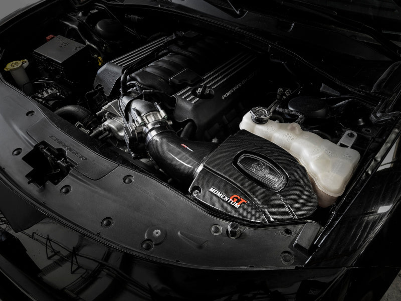 aFe Black Series Carbon Fiber CAIS w/PDS Filter 11-19 Dodge Challenger/Charger SRT8 V8-6.4L 58-10003D 58-10003D Photo - Mounted