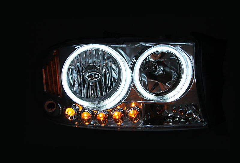 Anzo 1997-2004 Dodge Dakota Projector Headlights w/ Halo Black 1 pc 111194 Photo - Mounted