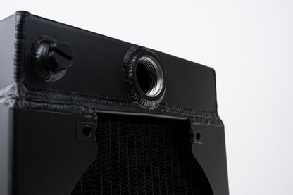 CSF Universal Drag Race / Tuck Radiator w/9in Spal Fan - 10.5in H x 10in L x 3.6in W - Black 7065B 7065B Photo - Close Up