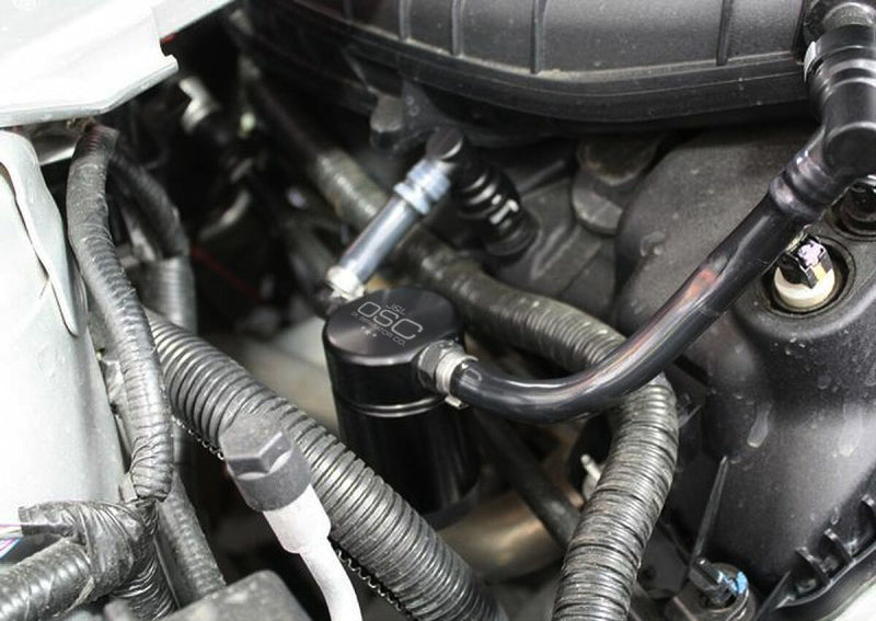 J&L 11-17 Ford Mustang V6 Passenger Side Oil Separator 3.0 - Black Anodized 3014P-B 3014P-B Photo - Primary