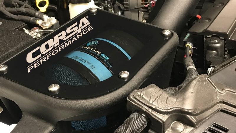 Corsa 18-19 Jeep Wrangler JL 3.6L V6 Closed Box Air Intake w/ Donaldson Powercore Dry Filter 477366 477366 Photo - Mounted