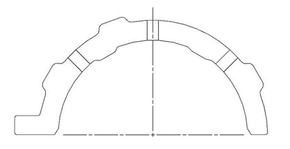 ACL Ford Prod. V8 4.6/5.4L Race Series Engine Crankshaft Main Bearing Set 5M7296H-.025 5M7296H-.025 Technical Drawing