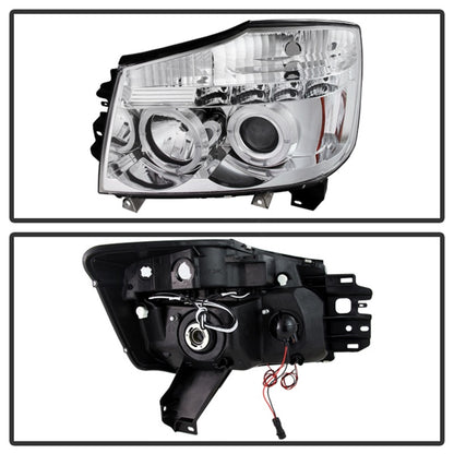 Spyder Nissan Titan 04-14/Armada 04-07 Projector Headlights LED Halo LED Chrm PRO-YD-NTI04-HL-C 5011589 5011589 Photo - Unmounted