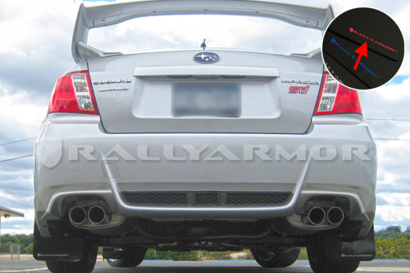 Rally Armor Urethane Mud Flaps, 2011-2014 Subaru WRX & STI Sedan MF19-UR-BLK/RD User 1