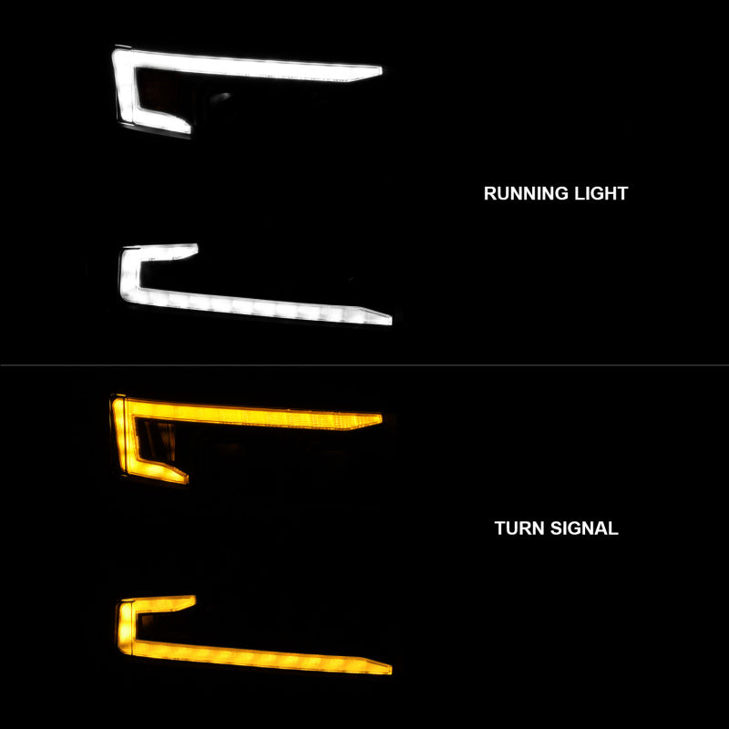 ANZO 19-22 Chevrolet Silverado 1500 LED Proj HL w/Lgt Bar SwBk Seq. Blk w/In. Light - Passenger Side 111566-R 111566-R User 1