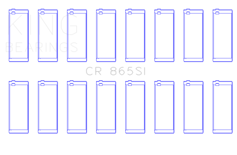 King Engine Bearings King Chevrolet SBC 307CI/350CI & GEN III/IV (OD+.002in) (.010in) Bi-Metal Rod Bearing Set CR865SI010 CR865SI010 Photo - Primary