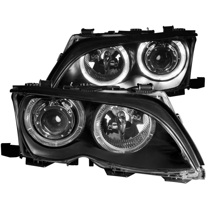 Anzo 2002-2005 BMW 3 Series E46 Projector Headlights w/ Halo Black 121140 Photo - Primary