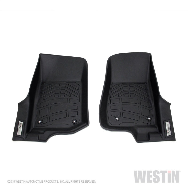 Westin 2018-2019 Jeep Wrangler JL Wade Sure Fit Floor Liners Front - Black 72-110102 72-110102 Photo - Primary
