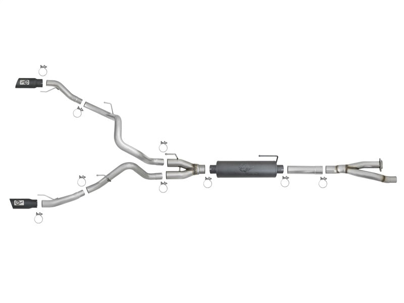 aFe Rebel Series Cat-Back Exhaust System w/ Black Tip Ford F-150 Raptor 17 49-33094-B Photo - Unmounted