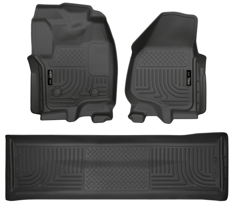 Husky Liners 2012.5 Ford SD Crew Cab WeatherBeater Combo Black Floor Liners 99711 Photo - Primary