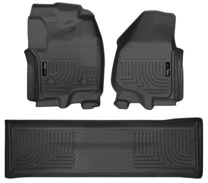 Husky Liners 2012.5 Ford SD Crew Cab WeatherBeater Combo Black Floor Liners 99711 Photo - Primary