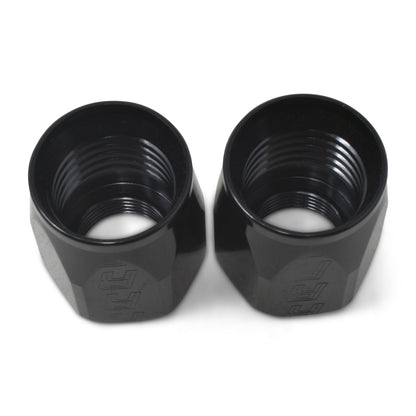 Russell Performance 2-Piece -6 AN Full Flow Swivel Hose End Sockets (Qty 2) - Polished and Black 615523 615523 Photo - out of package