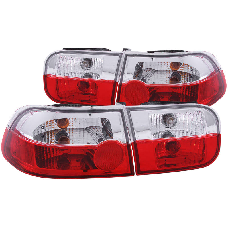 Anzo 1992-1995 Honda Civic Tail lights Red/Clear 221220 Photo - Primary