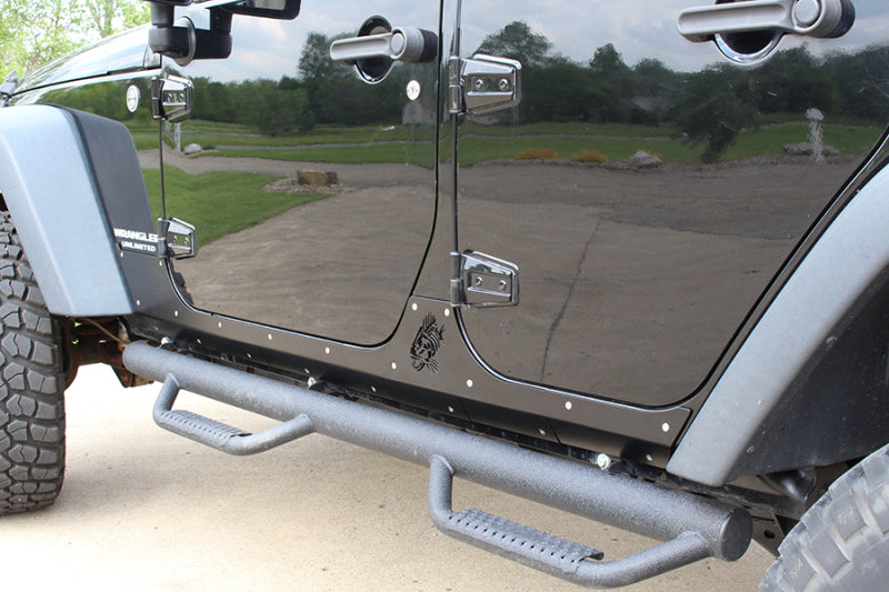 Fishbone Offroad 07-18 Jeep Wrangler JK 4 Door Rocker Guards Scale Armor FB23053 FB23053 Photo - lifestyle view