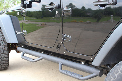 Fishbone Offroad 07-18 Jeep Wrangler JK 4 Door Rocker Guards Scale Armor FB23053 FB23053 Photo - lifestyle view