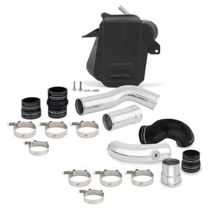 Mishimoto 11-16 Ford 6.7L Powerstroke Air-To-Water Intercooler Kit - Wrinkle Black w/ Polished Pipes MMINT-F2D-11KBKP MMINT-F2D-11KBKP Photo - Primary