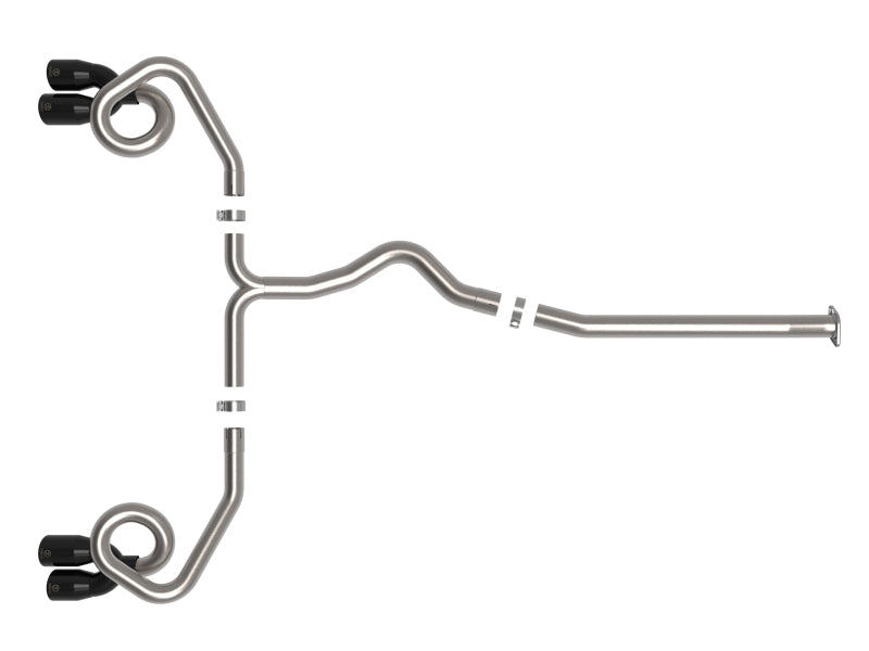 aFe POWER Takeda 3in to 2-1/2in 304 SS Cat-Back Exhaust w/ Black Tips 22-23 Subaru WRX H4-2.4L (t) 49-36809-B 49-36809-B Photo - Unmounted