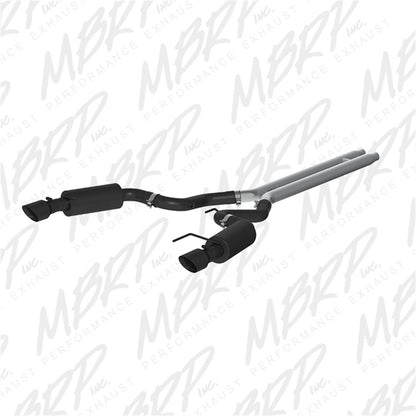 MBRP 15 Ford Mustang GT 5.0 Convertible Black 3in Cat Back Dual Split Rear S7239BLK Photo - Primary