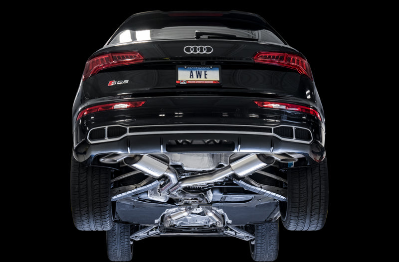 AWE Tuning Audi B9 SQ5 Resonated Touring Edition Cat-Back Exhaust - No Tips (Turn Downs) 3015-31016 3015-31016 Photo - Mounted