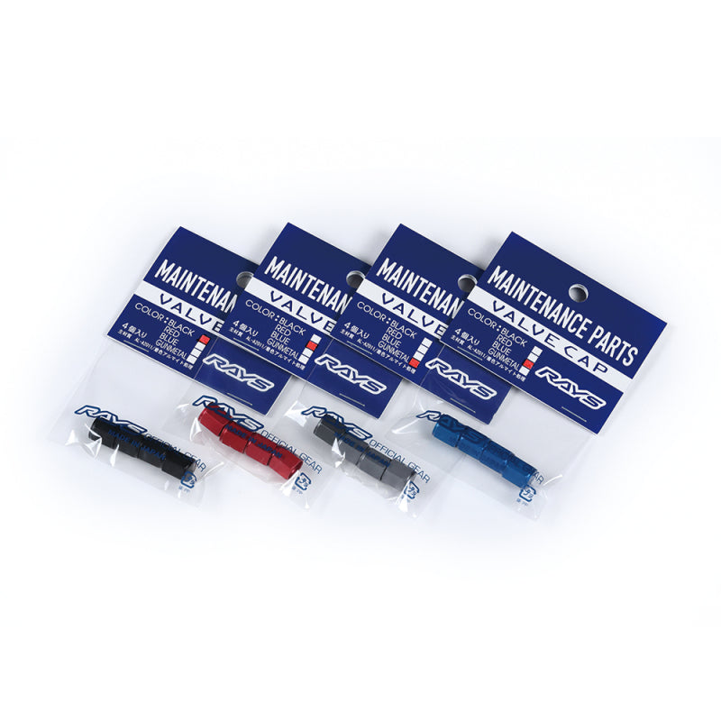 Rays Aluminum Air Valve Cap Set - Red WVALRD2 WVALRD2 User 1