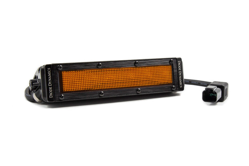 Diode Dynamics 6 In LED Light Bar - Amber Flood Stealth (Single) DD6040S DD6040S Photo - Primary