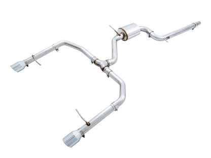 AWE Tuning 18-19 Volkswagen Jetta GLI Mk7 Track Exhaust - Chrome Silver Tips (Fits High-Flow DP) 3015-22068 3015-22068 Photo - Primary
