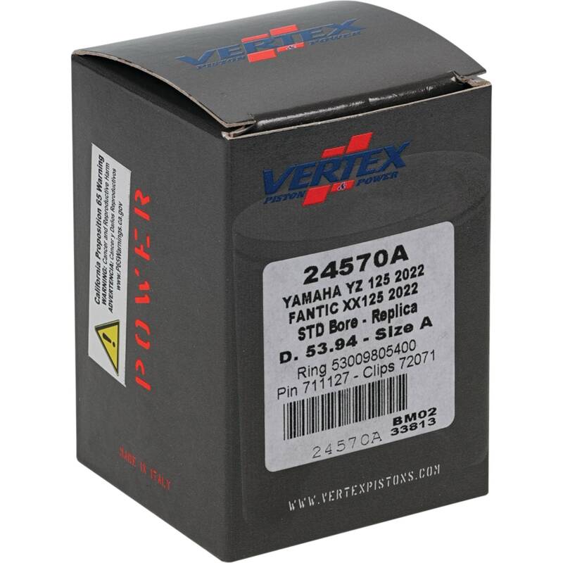 Vertex Pistons Vertex Piston 2023 Fantic Motor XE 125 125cc Cast Replica Piston Kit 24570A 24570A Photo - Primary