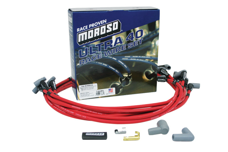 Moroso Wire Set, Ultra 40, SBC HEI, Red 73686 Photo - Primary