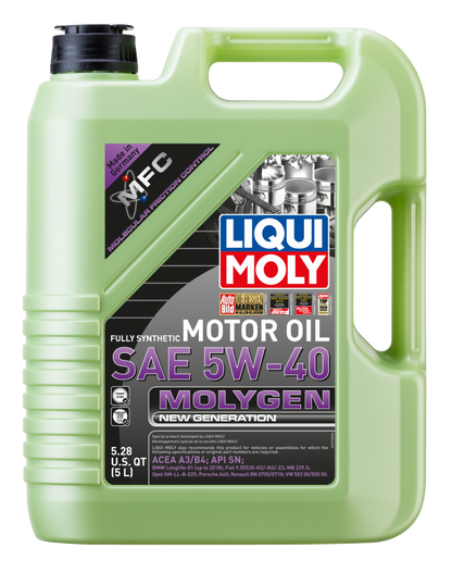 LIQUI MOLY 5L Molygen New Generation Motor Oil SAE 5W40 20232 20232 Photo - out of package